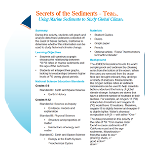Secrets of the Sediments
