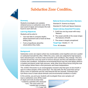 Subduction Zone Conditions