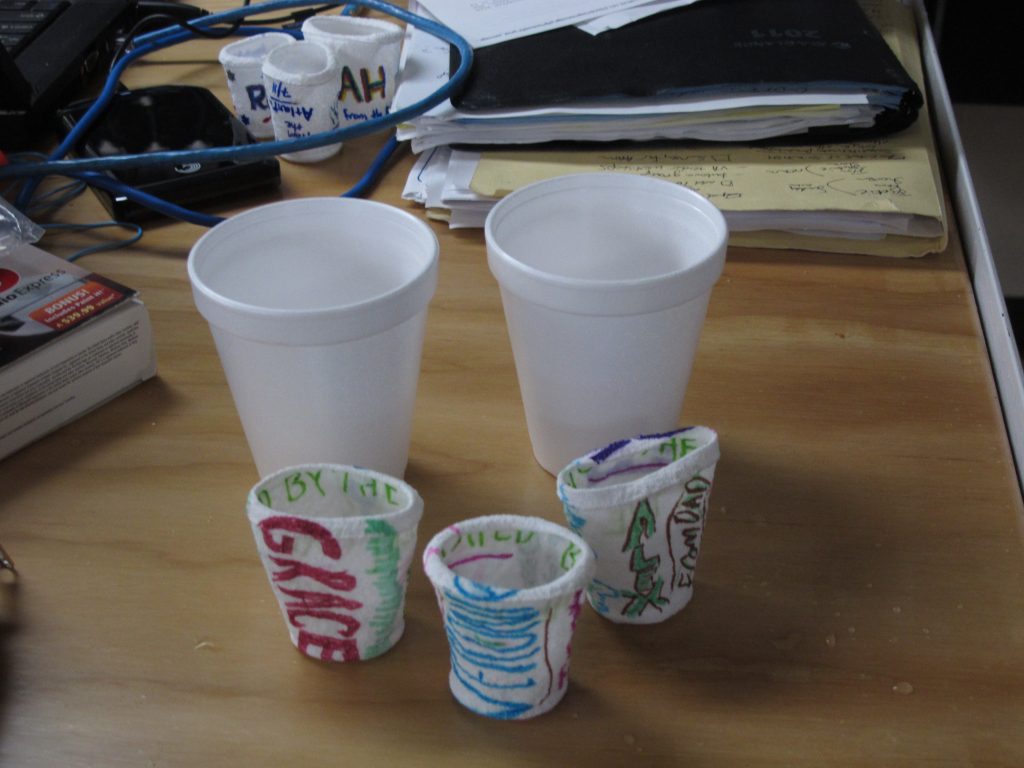 mini styrofoam cups