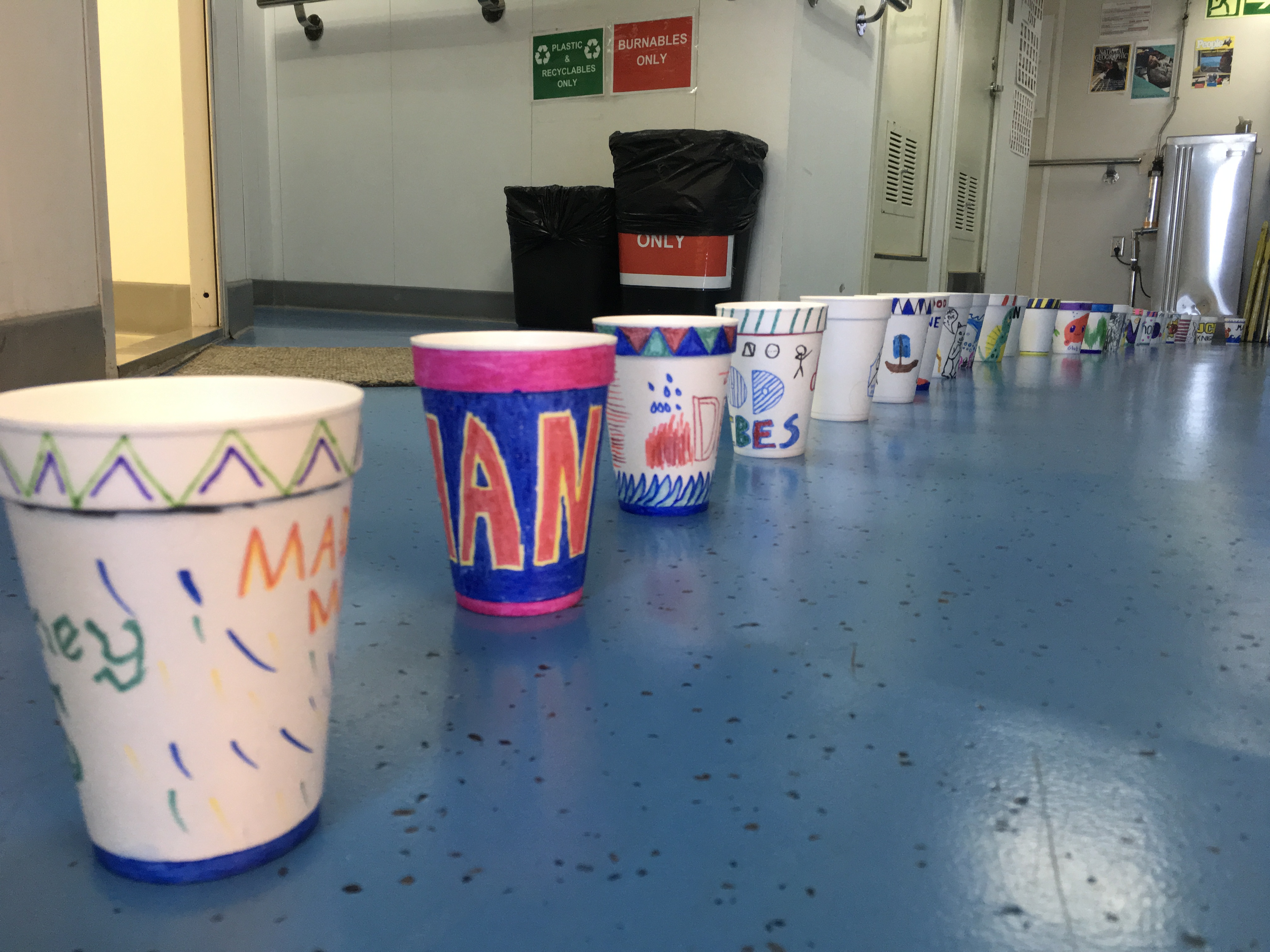 Science on board/Education – Styrofoam cups into the deep ocean ...