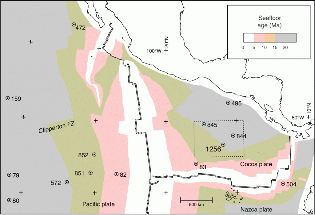 sea floor spreading map