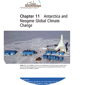 thumbnail image of chapter 11 Antarctica and Neogene Global Climate Change