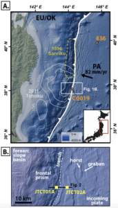 Map of X405 drilling sites.